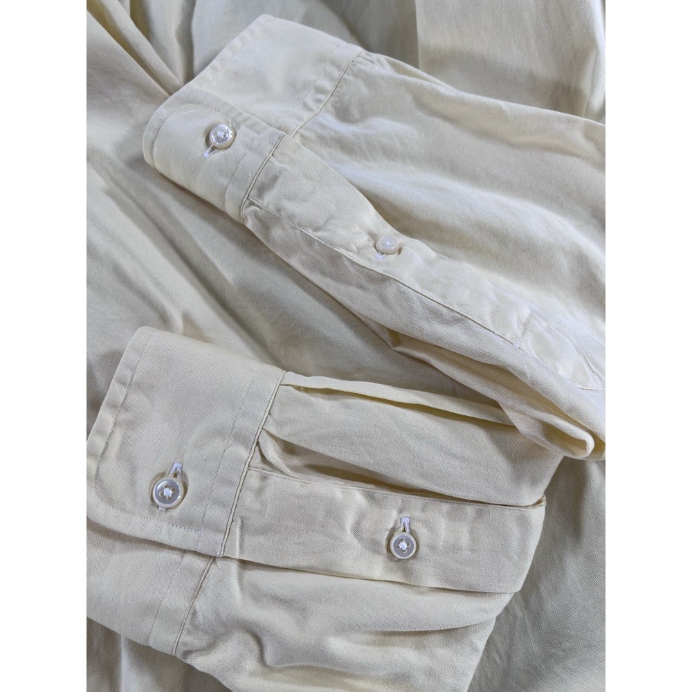 Ralph Lauren Yarmouth Soft Yellow Oxford Button Down Casual Shirt Mens 17 34/35 - Picture 13 of 13